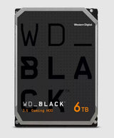 Western Digital WD Black 6TB 3.5' HDD SATA 6gb/s 7200RPM 256MB Cache CMR Tech for Hi-Res Video Games 5yrs Wty
