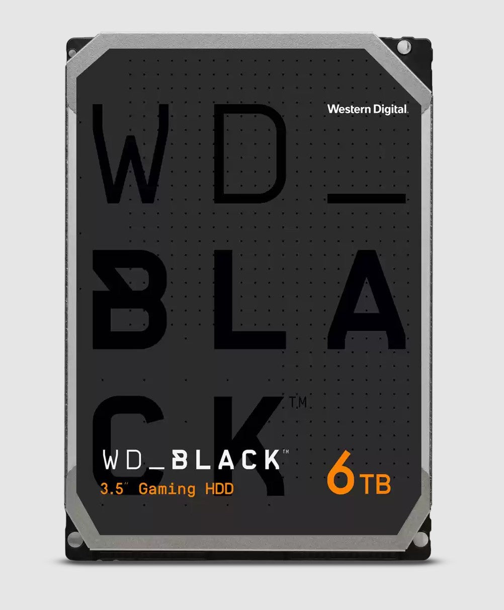 Western Digital WD Black 6TB 3.5' HDD SATA 6gb/s 7200RPM 256MB Cache CMR Tech for Hi-Res Video Games 5yrs Wty
