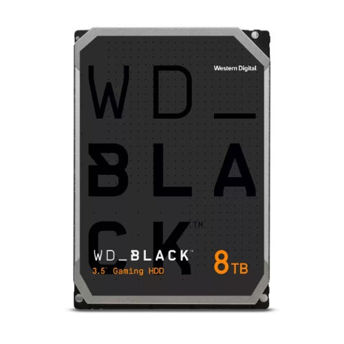 Western Digital WD Black 8TB 3.5' HDD SATA 6gb/s 7200RPM 256MB Cache CMR Tech for Hi-Res Video Games 5yrs Wty