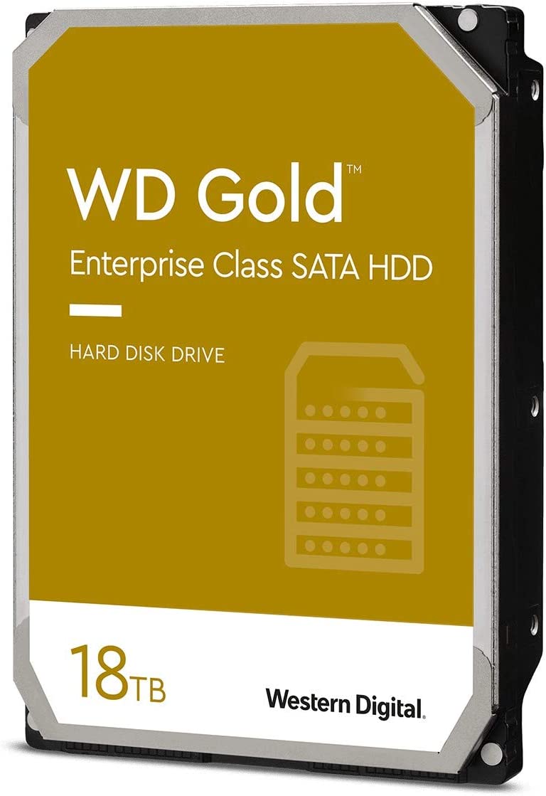 Western Digital Gold 18TB Enterprise SATA HDD - 5-Year Warranty