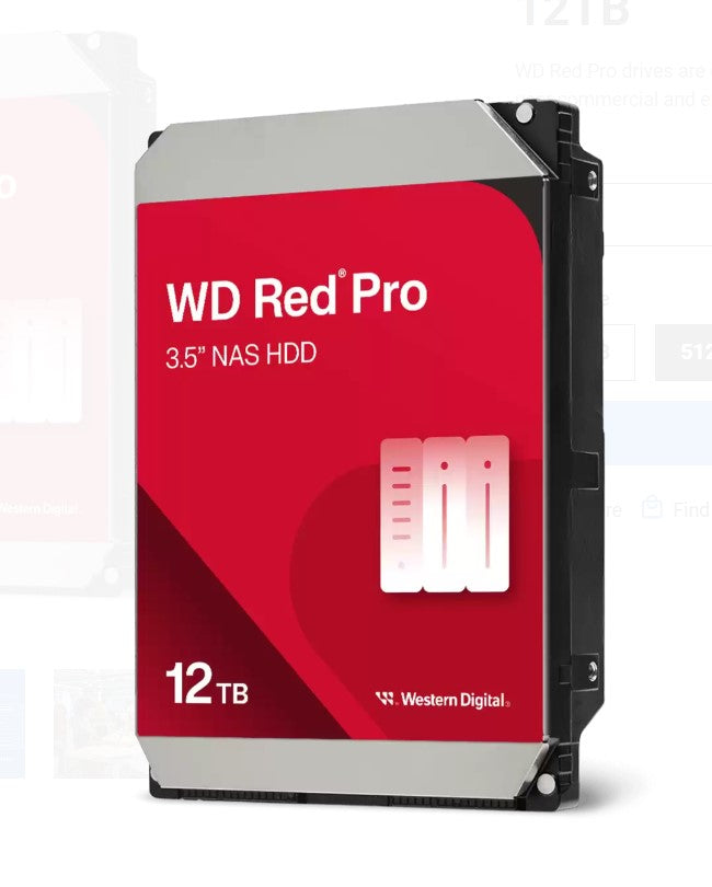 Western Digital WD Red Pro 12TB NAS Hard Drive 7200RPM Western Digital