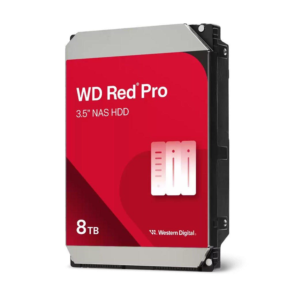Western Digital WD Red Pro 8TB 3.5' NAS HDD SATA3 7200RPM 256MB Cache 24x7 300TBW 5yrs wty WD8005FFBX