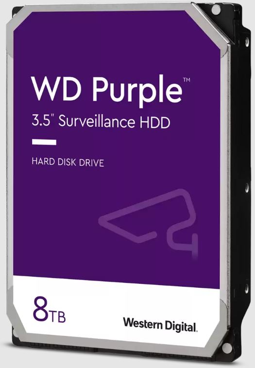 WD Purple 8TB Surveillance Hard Drive - Reliable 24/7 CCTV Storage Western Digital