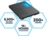 Micron (Crucial)-P Crucial BX500 2TB 2.5' SATA3 6Gb/s SSD - 3D NAND 540/500MB/s 7mm 1.5 mil MTBF 3yr wty Acron