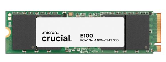 Micron (Crucial)-P Crucial E100 2TB Gen4 NVMe SSD 5000/4500 MB/s R/W 100TBW 350K/460K IOPS 1M hrs MTTF M.2 228