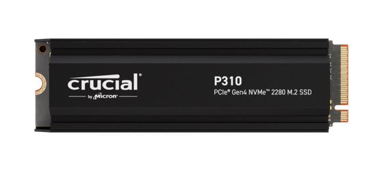 Micron (Crucial) Crucial P310 4TB Gen4 2280 NVMe SSD Heatsink 7100/6000 MB/s R/W 800TBW 1000K/1000K IOPS 1.5M