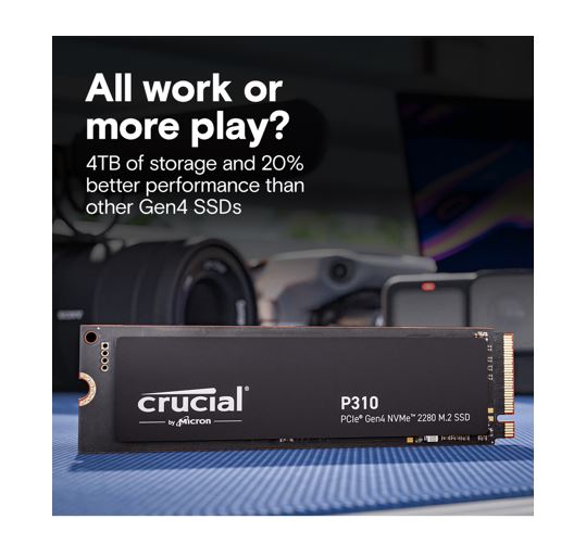 Crucial P310 4TB Gen4 NVMe M.2 SSD - Ultra-Fast Performance