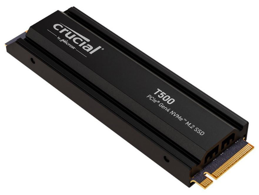 Crucial T500 1TB Gen4 NVMe SSD with Heatsink - PS5 & Gaming Ready