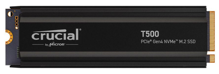 Crucial T500 1TB Gen4 NVMe SSD with Heatsink - PS5 & Gaming Ready