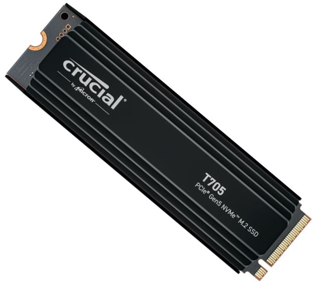 Crucial T705 2TB Gen5 NVMe SSD Heatsink - Ultra-Fast PCIe 5.0