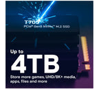Crucial T705 2TB Gen5 NVMe SSD Heatsink - Ultra-Fast PCIe 5.0