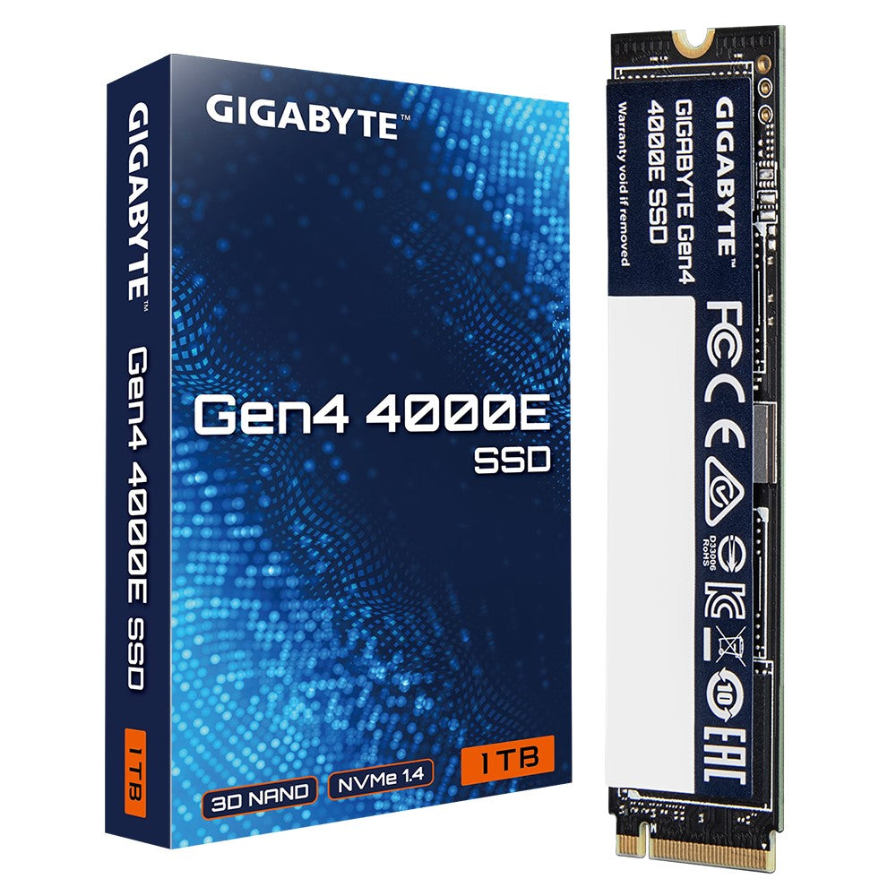 GIGABYTE Gen4 4000E 1TB NVMe M.2 SSD - Super Fast Storage Upgrade