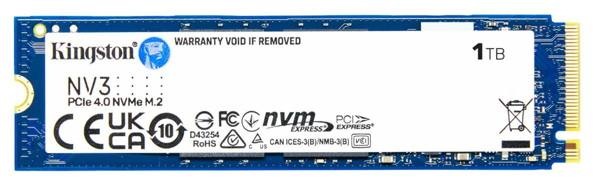Kingston NV3 1TB M.2 NVMe SSD | PCIe 4.0 | Fast Laptop & Gaming Storage