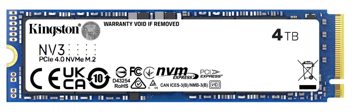 Leader-P Kingston SNV3S NV3 4TB PCle 4.0x4 NVMe M.2 2280 Gen4 SSD 6000/5000MB/s 3D HAND compaitible Notebook a