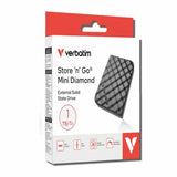 Verbatim 32025 Store’n’Go Mini Diamond SSD USB-C 1TB, USB 3.2 Gen 2, 1000MB/s Read/Write, USB Flash Drive, Ext