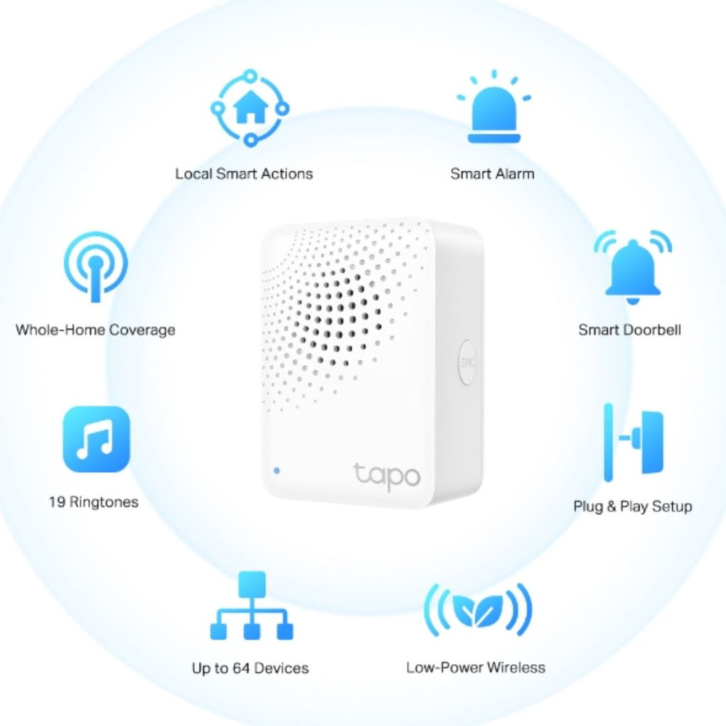 Tapo H100 Smart Hub with Chime, Alarm & Whole-Home Coverage