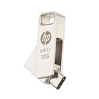 HP 32GB USB-C & USB-A OTG Flash Drive - Fast Metal Dual Port HP