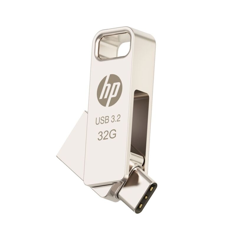 HP 32GB USB-C & USB-A OTG Flash Drive - Fast Metal Dual Port HP