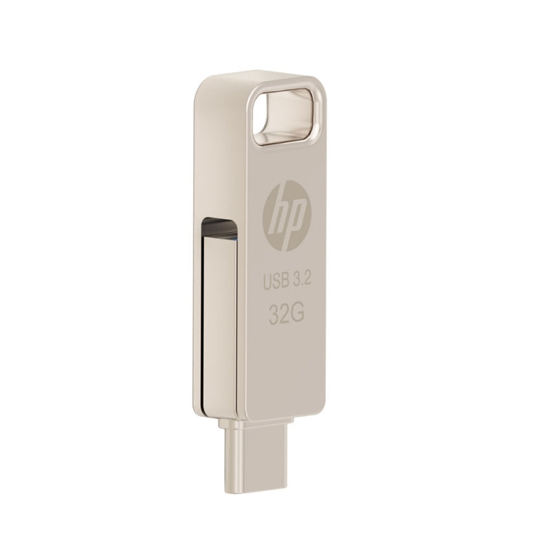 HP 32GB USB-C & USB-A OTG Flash Drive - Fast Metal Dual Port HP
