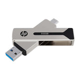 HP 911 Pro 512GB Portable SSD - Fast USB 3.2 Type-C & A Drive