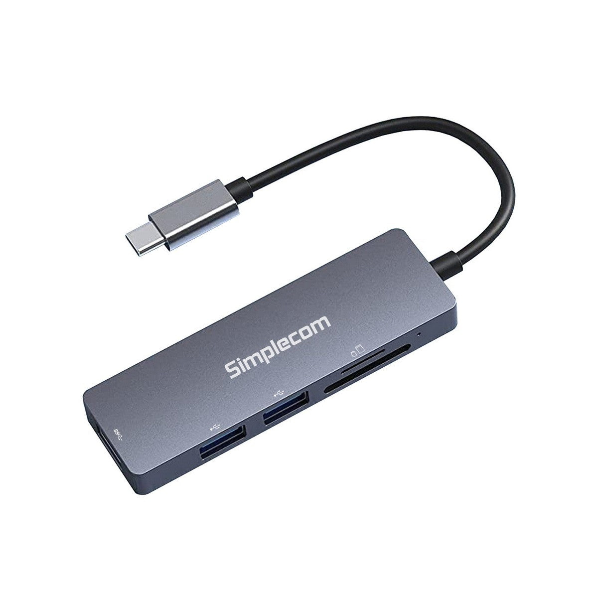 Simplecom CH255 USB-C 5-in-1 Hub | 3 USB-A Ports & Card Reader Simplecom