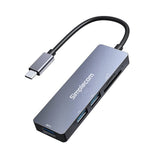 Simplecom CH255 USB-C 5-in-1 Multiport Adapter 3-Port USB-A Hub with SD MicroSD Card Reader - CH255
