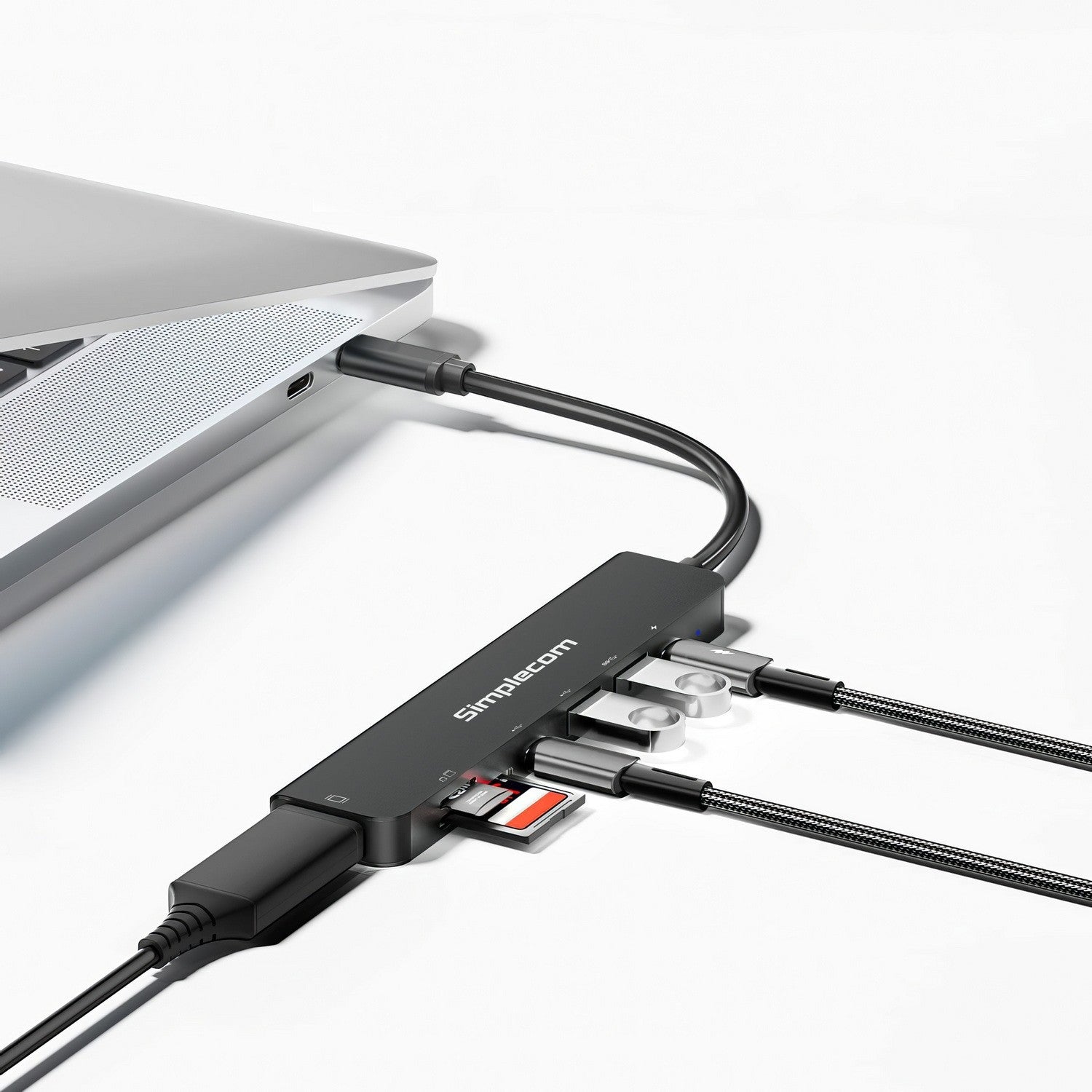 Simplecom 7-in-1 USB-C Hub: HDMI 4K, PD 100W & Card Reader Simplecom
