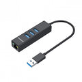 Simplecom CHN420 Black 3-Port USB 3.0 Hub & Gigabit Ethernet Adapter Simplecom