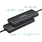 Simplecom CHN612 12-in-1 USB-C Triple Display Docking Station Simplecom