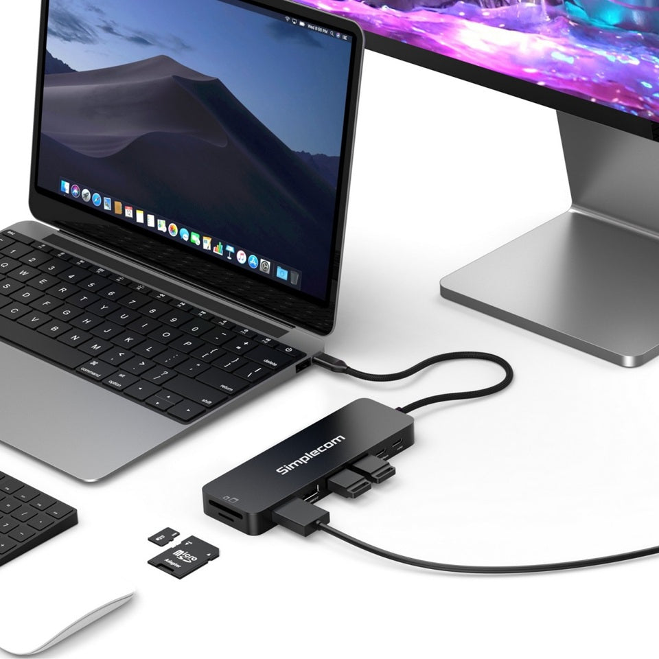 Simplecom 9-in-1 USB-C Dock & NVMe SSD Hub | 4K HDMI, 100W PD Simplecom