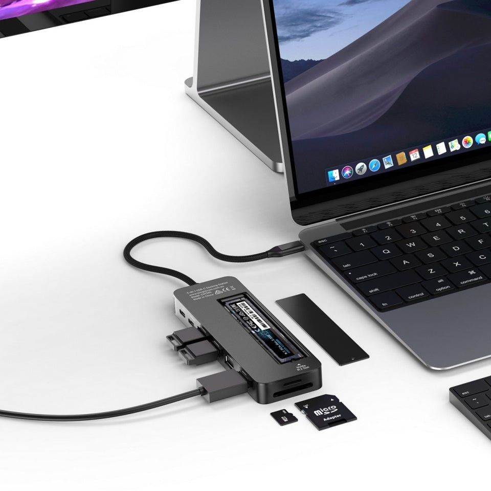 Simplecom 9-in-1 USB-C Dock & NVMe SSD Hub | 4K HDMI, 100W PD Simplecom