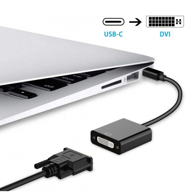Simplecom USB-C to DVI Adapter - Connect USB-C Laptops to DVI Displays Simplecom