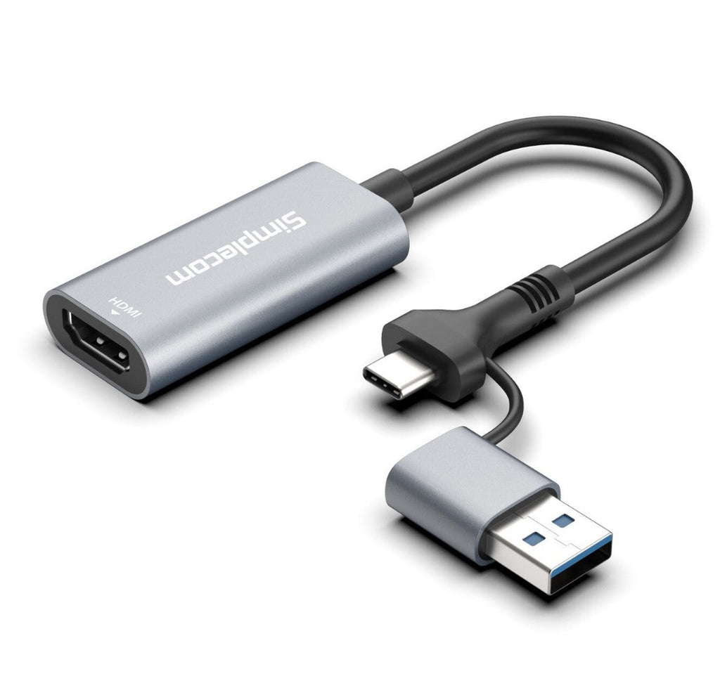 Simplecom USB/USB-C to HDMI Adapter - Full HD 1080p for Windows PCs Simplecom
