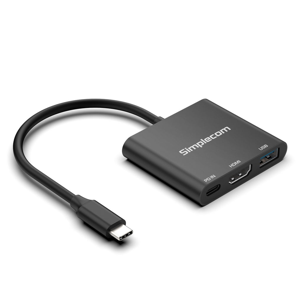 Simplecom USB-C 3-in-1 Hub: HDMI 4K 60Hz, USB, 100W PD Simplecom