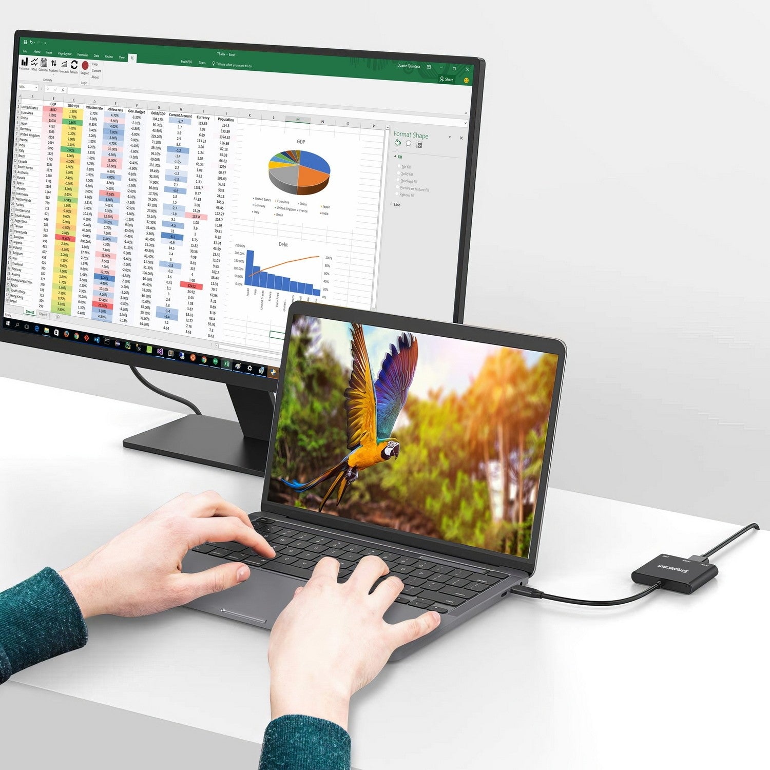 Simplecom USB-C 3-in-1 Hub: HDMI 4K 60Hz, USB, 100W PD Simplecom