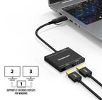 Simplecom DA327 USB-C & USB 3.0 Dual HDMI Adapter | 2x 1080p Screens Simplecom