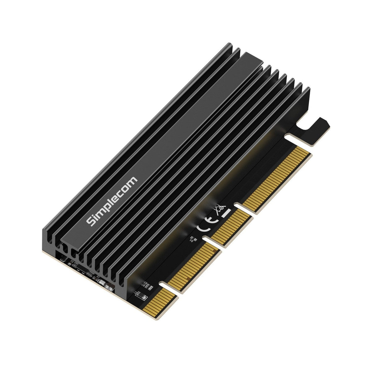 Simplecom EC415B NVMe M.2 SSD to PCIe x4 x8 x16 Expansion Card with Aluminium Heat Sink Black - EC415B