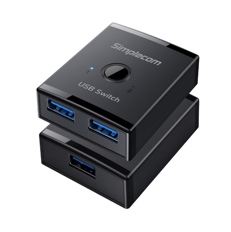 Simplecom KM125 USB 3.0 Switch - Share Devices Between 2 PCs Simplecom