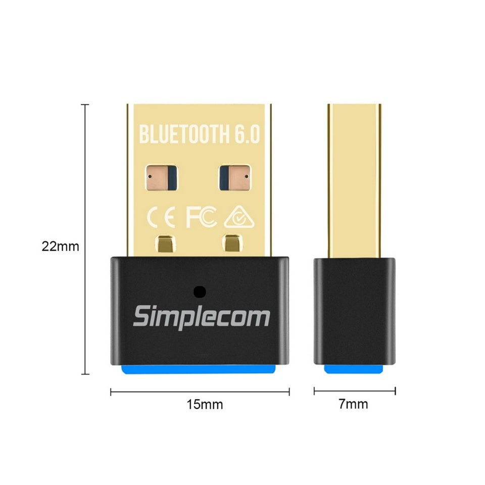 Simplecom NB600 USB Bluetooth 6.0 Wireless Adapter for PC & Laptop Simplecom
