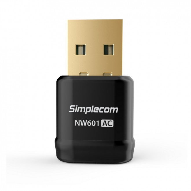 Simplecom NW601 AC600 Mini Dual Band WiFi USB Adapter for PC/Mac