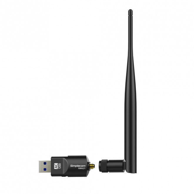 Simplecom NW621 AC1200 Dual Band USB 3.0 WiFi Adapter + 5dBi Antenna Simplecom