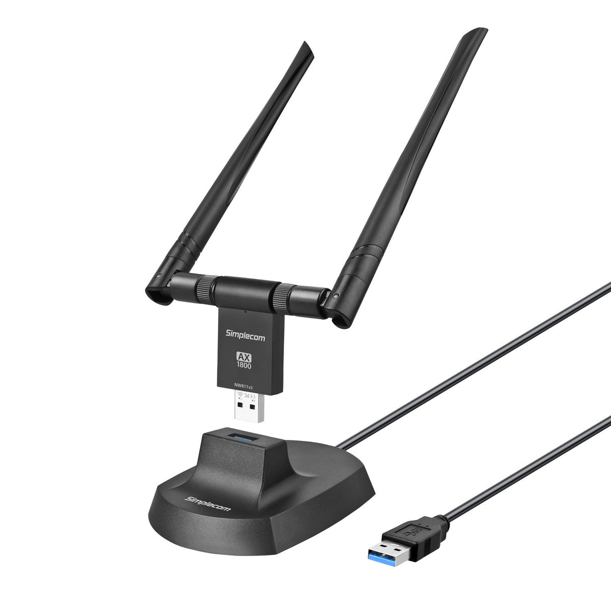 Simplecom AX1800 WiFi 6 USB Adapter for PC & Laptop | Dual Band Simplecom