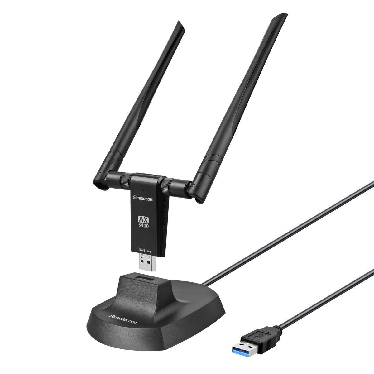 Simplecom NW811v3 AX5400 Tri-Band WiFi 6E USB Adapter for PC Simplecom
