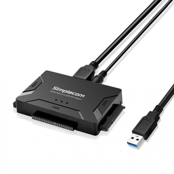 Simplecom USB 3.0 Universal SATA IDE Hard Drive Adapter with Power Simplecom