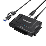 Simplecom SA492C SuperSpeed USB to 2.5', 3.5' & 5.25' SATA/IDE Adapter with Power Supply - SA492C