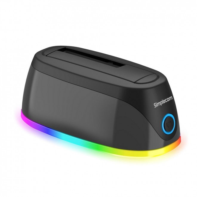 USB 3.0 SATA Docking Station with RGB Light & One-Touch Backup Simplecom