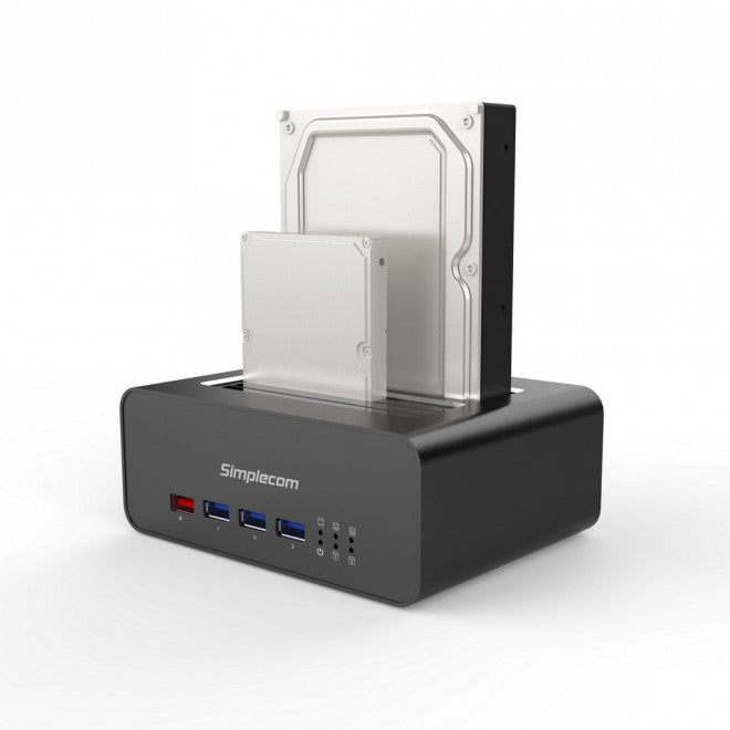 Simplecom SD352 Dual SATA Docking Station with USB 3.0 Hub & Charger Simplecom