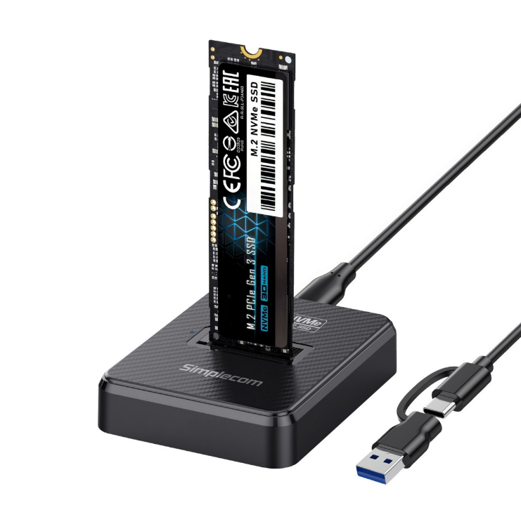 Simplecom SD511 M.2 SSD Dock | NVMe & SATA | USB 3.2 Gen 2 | 10Gbps Simplecom