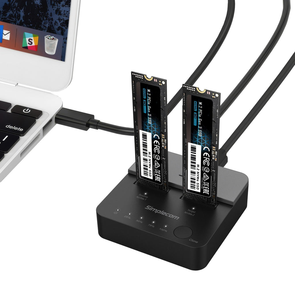 Simplecom SD550v2 Dual NVMe M.2 SSD Dock & Standalone Duplicator Simplecom