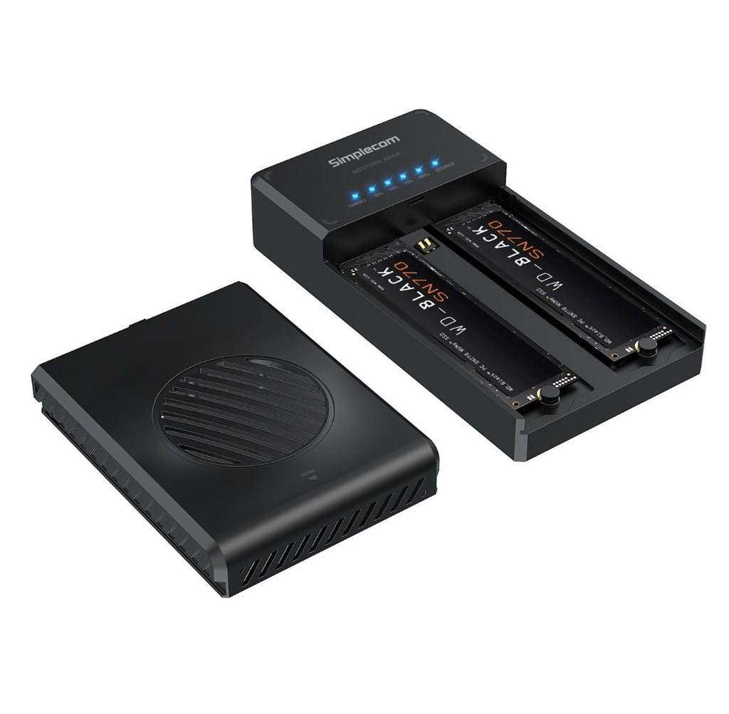 Simplecom SD560 Dual NVMe M.2 SSD Enclosure 10Gbps Offline Clone Dock Simplecom